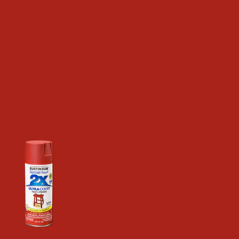 RUST-OLEUM - Rust-Oleum Painter's Touch 2X Ultra Cover Satin Paprika Paint+Primer Spray Paint 12 oz