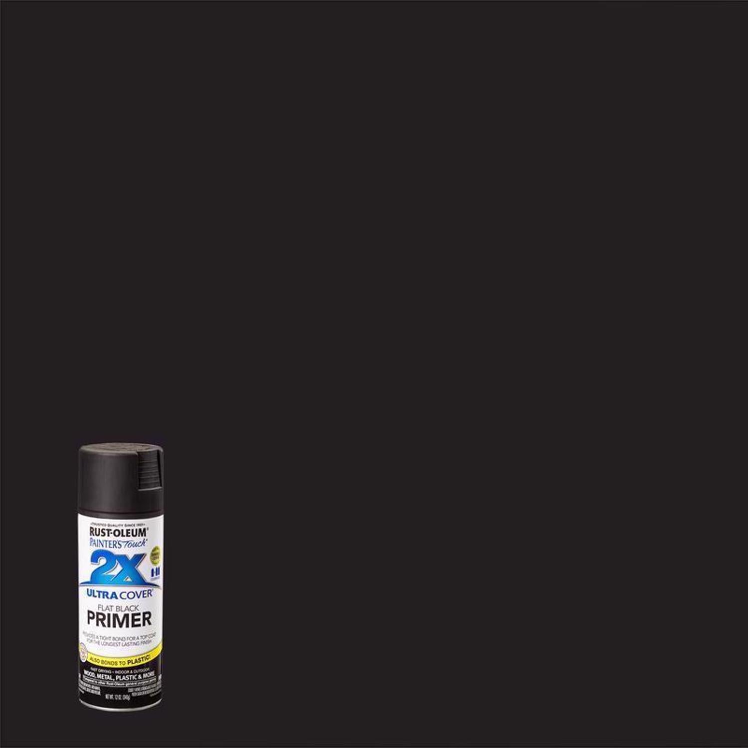 Rust-Oleum Painter's Touch 2X Ultra Cover Flat Black Primer Spray 12 oz - Case of 6