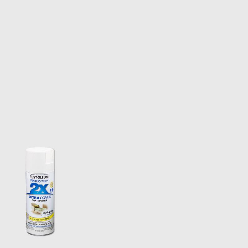 RUST-OLEUM - Rust-Oleum Painter's Touch 2X Ultra Cover Semi-Gloss Ivory Bisque Spray Paint 12 oz - Case of 6