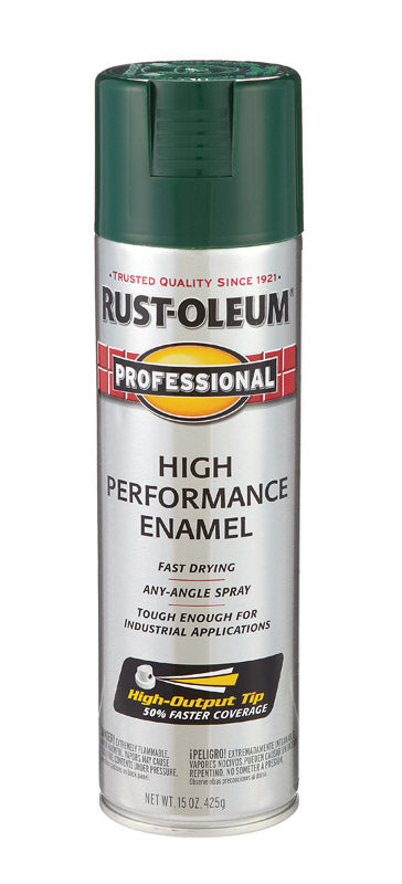 RUSTOLEUM - Rust-Oleum Professional Gloss Hunter Green Spray Paint 15 oz - Case of 6