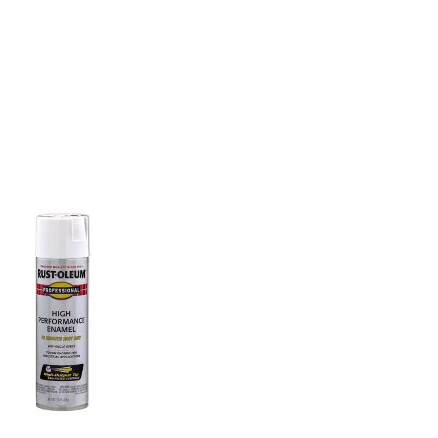Rust-Oleum Professional Flat White Spray Paint 15 oz - Case of 6