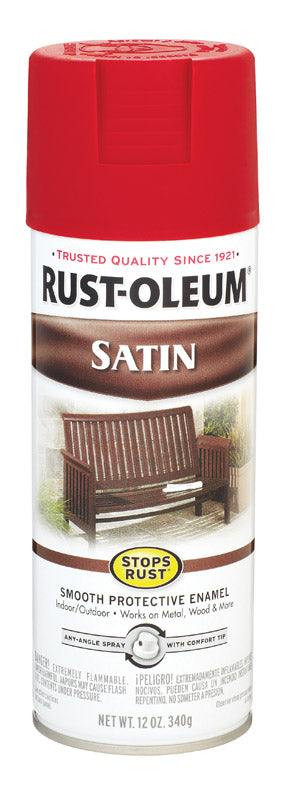 RUSTOLEUM - Rust-Oleum Stops Rust Satin Heritage Red Spray Paint 12 oz - Case of 6