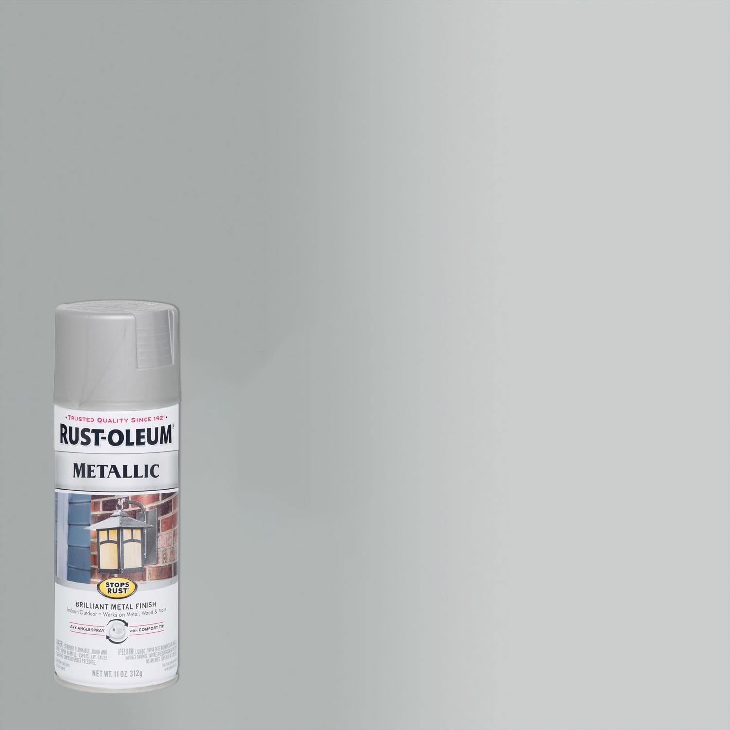 Rust-Oleum Stops Rust Metallic Matte Nickel Metallic Spray Paint 11 oz - Case of 6