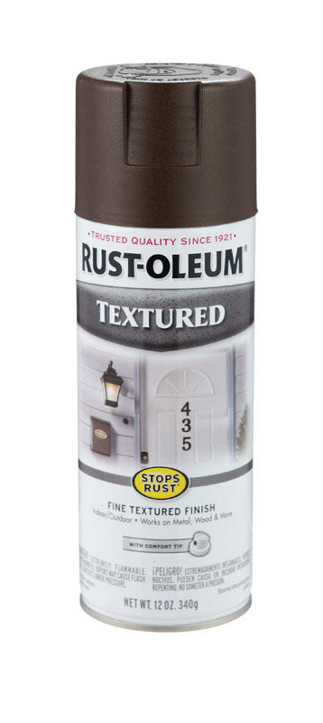 RUSTOLEUM - Rust-Oleum Stops Rust Textured Dark Brown Spray Paint 12 oz