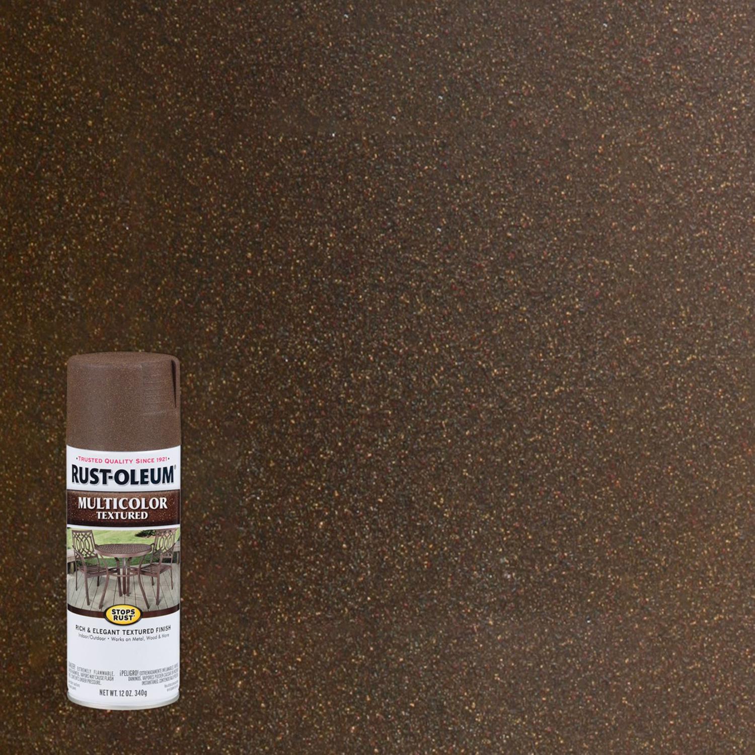 Rust-Oleum Stops Rust MultiColor Textured Autumn Brown Spray Paint 12 oz - Case of 6
