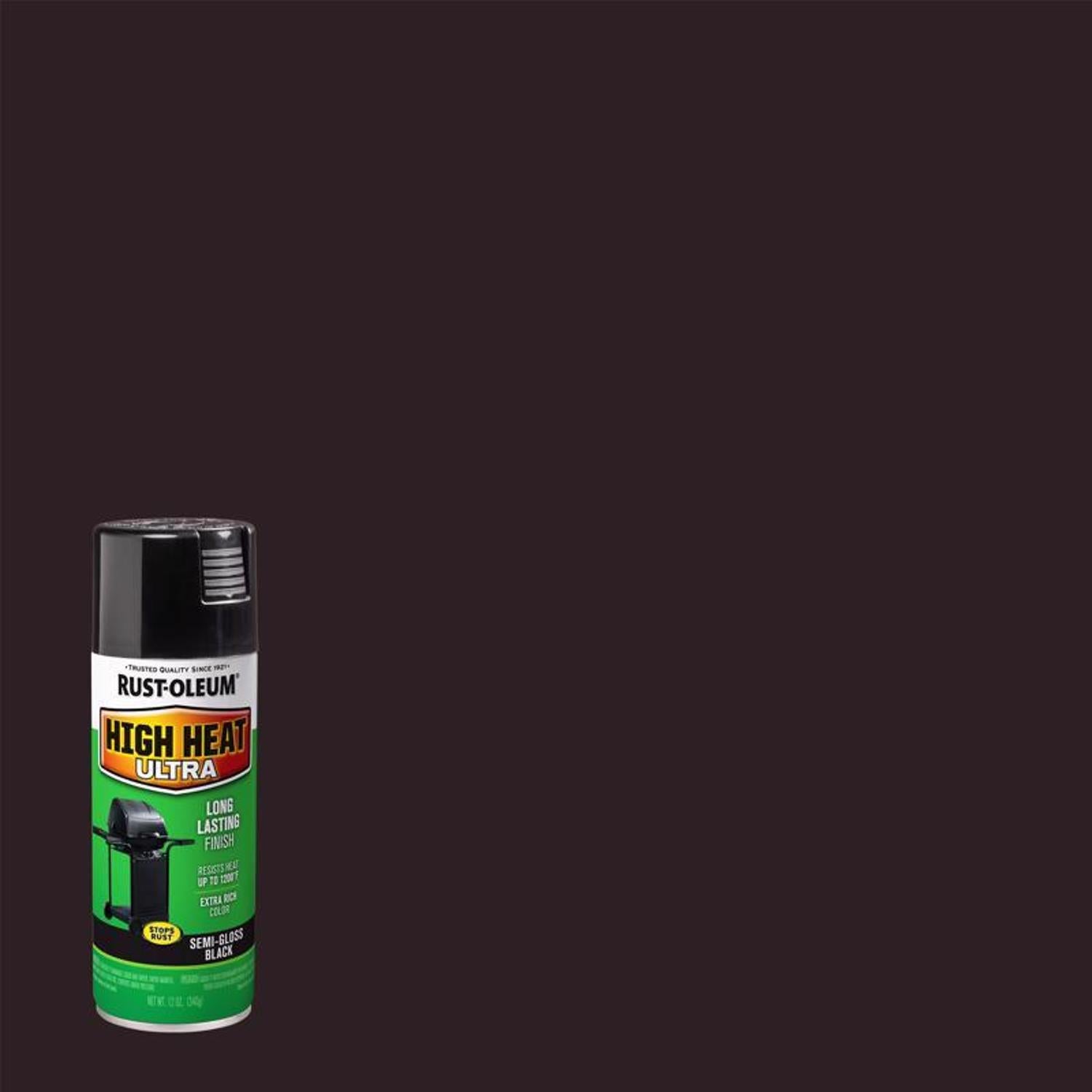 Rust-Oleum Specialty Semi-Gloss Black Ultra High Heat Spray 12 oz - Case of 6