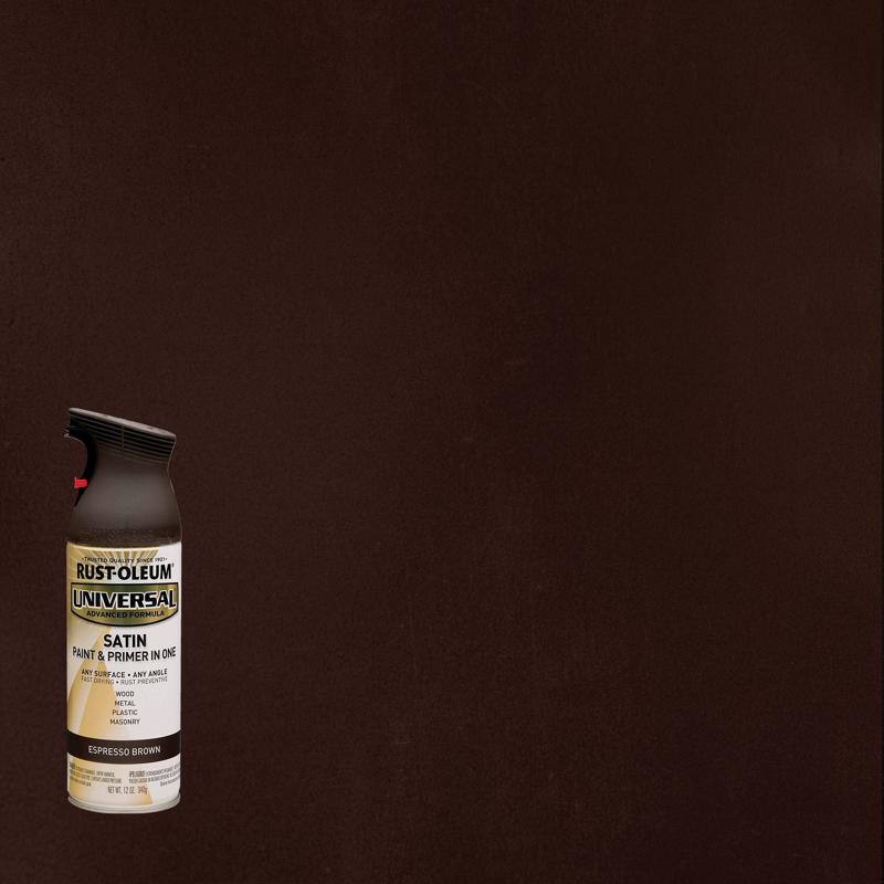 RUST-OLEUM - Rust-Oleum Universal Satin Espresso Brown Spray Paint 12 oz