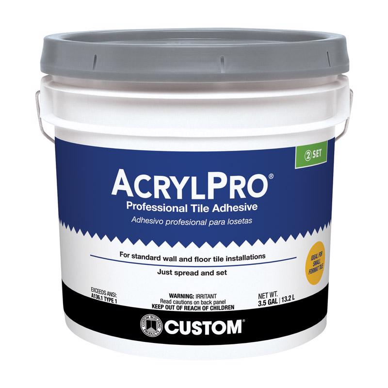 CUSTOM BUILDING PROD - Custom Building Products AcrylPro Ceramic Tile Adhesive 3.5 gal