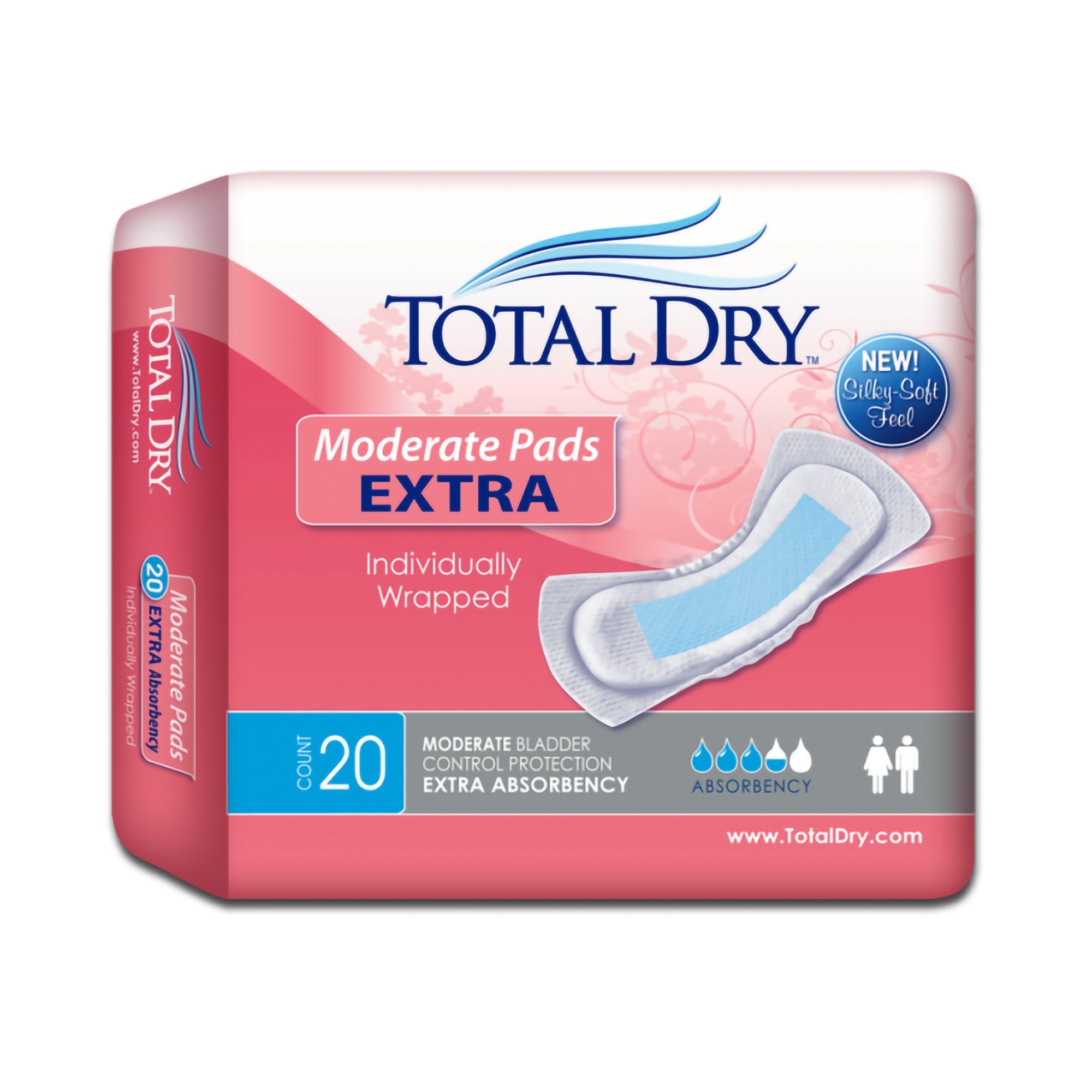 Secure Personal Care Products - Bladder Control Pad TotalDry™ 11 Inch Length Moderate Absorbency Polymer Core Regular [20/BG] (975705_BG)