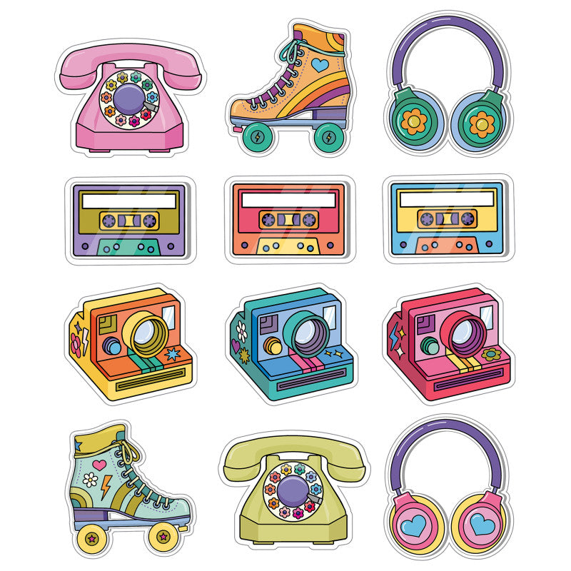 Retro Remix Cutouts, Pack of 36
