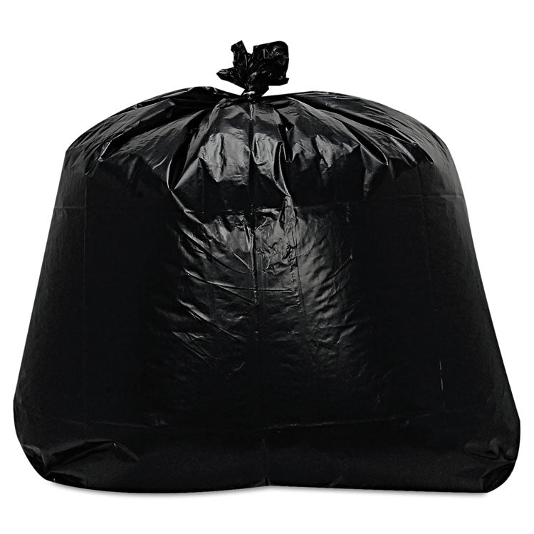 Trinity Plastics - Low-Density Can Liners, 56 gal, 1.6 mil, 43" x 47", Black, 100/Carton