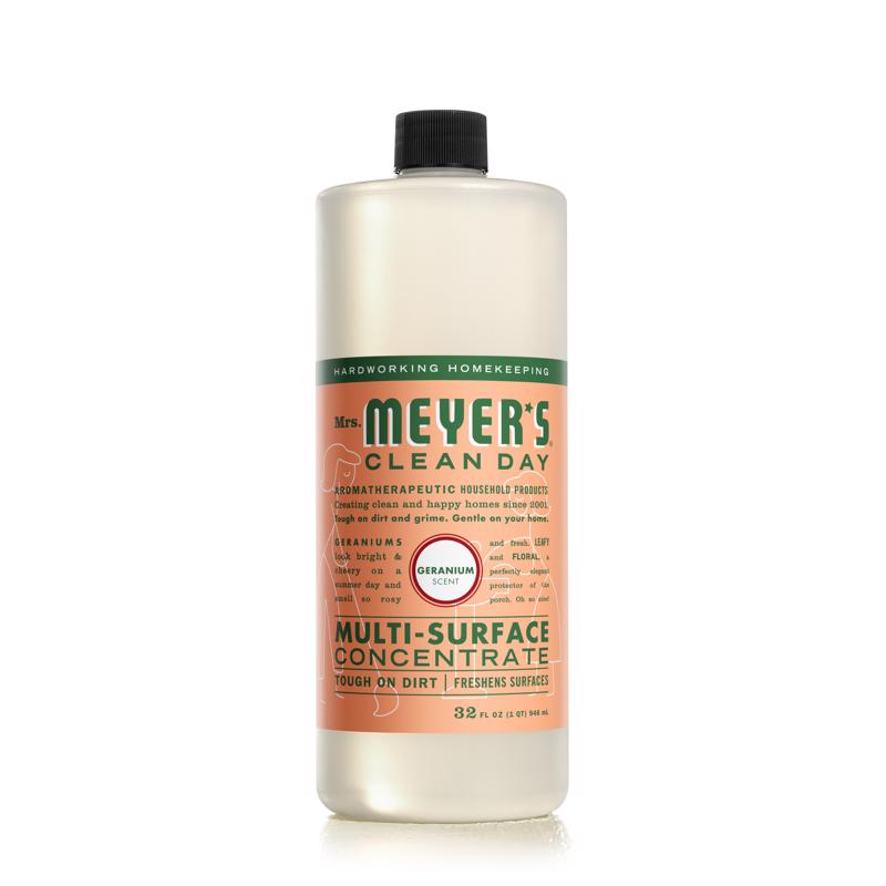 MRS. MEYER'S - Mrs. Meyer's Clean Day Geranium Scent Concentrated Multi-Surface Cleaner Liquid 32 oz