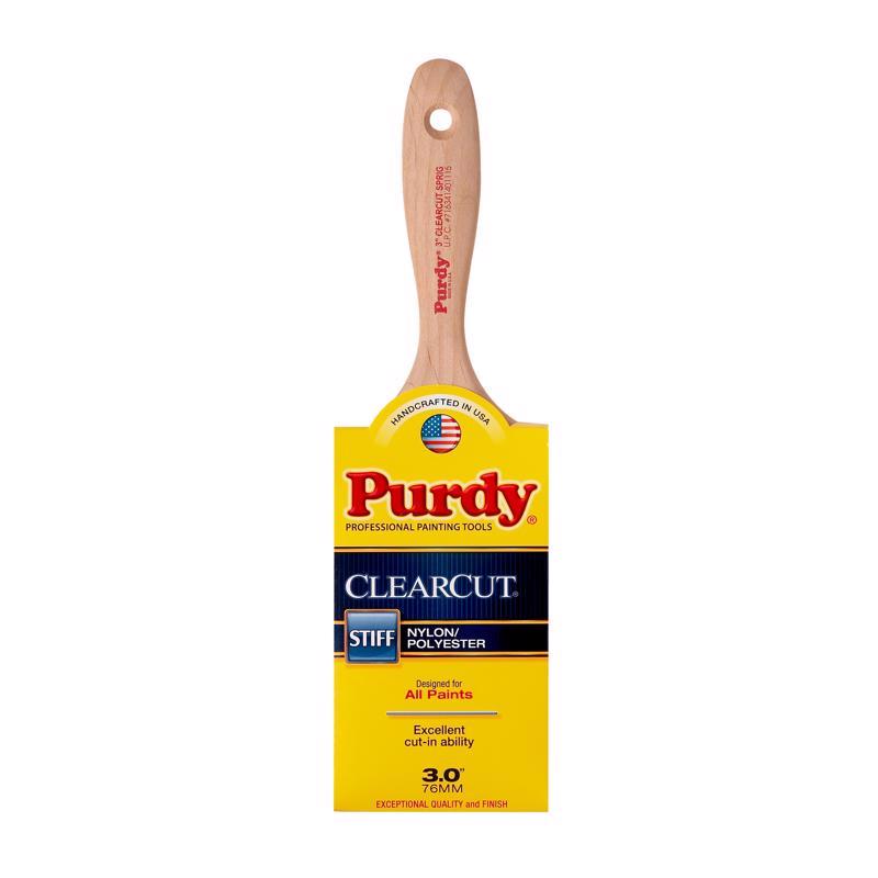 PURDY - Purdy Clearcut Sprig 3 in. Stiff Flat Trim Paint Brush