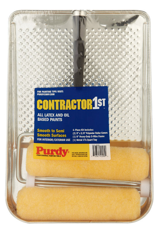 PURDY - Purdy Contractor 1st 9 in. W Regular Paint Roller Kit Threaded End