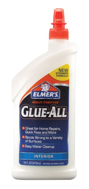 ELMER'S - Elmer's Glue-All High Strength Polyvinyl acetate homopolymer All Purpose Adhesive 16 oz