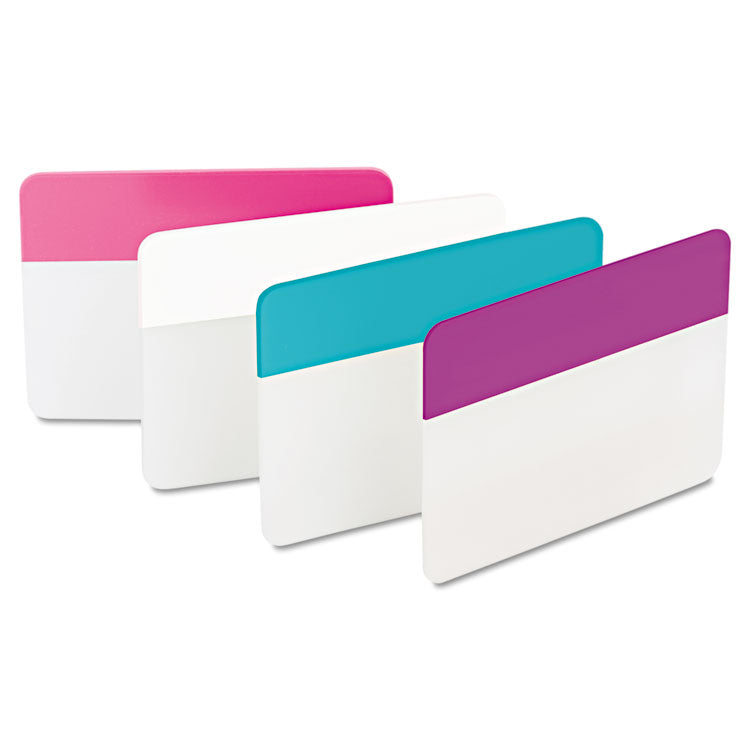 Post-it Tabs - Solid Color Tabs, 1/5-Cut, Assorted Pastel Colors, 2" Wide, 24/Pack