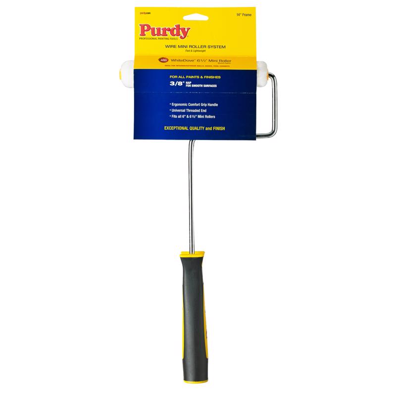 PURDY - Purdy White Dove 6-1/2 in. W Mini Paint Roller Frame and Cover Threaded End [140765014]