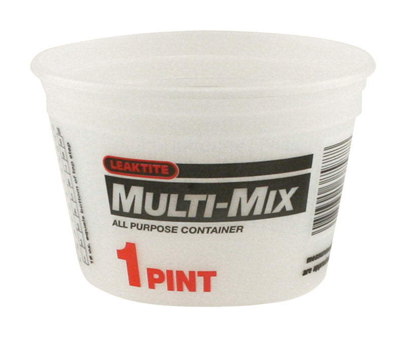 LEAKTITE - Leaktite Clear 1 pt Multi-Mix Container - Case of 25