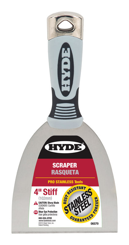 HYDE - Hyde 4 in. W Stainless Steel Stiff Scraper