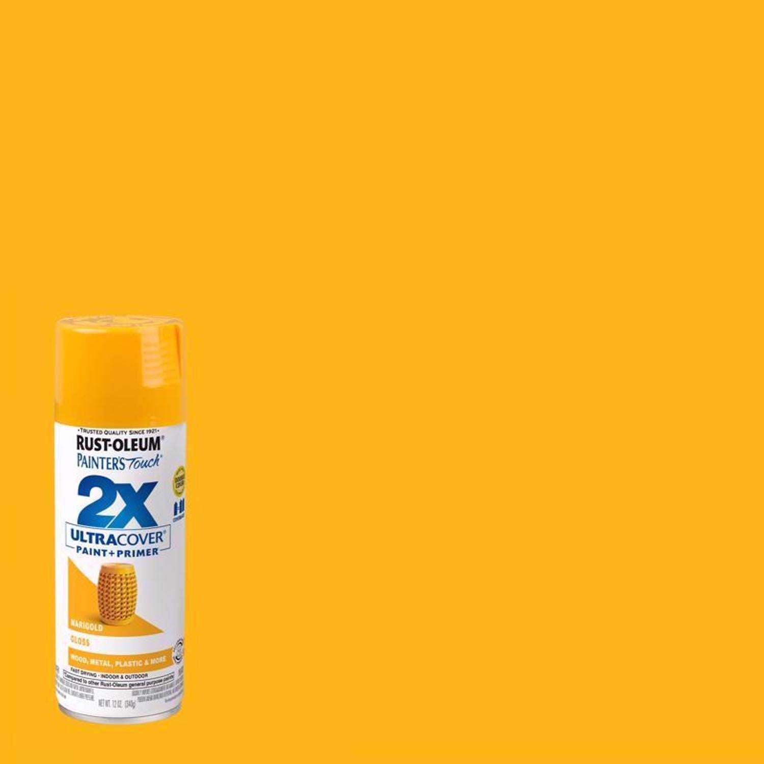Rust-Oleum Painter's Touch 2X Ultra Cover Gloss Marigold Spray Paint 12 oz - Case of 6