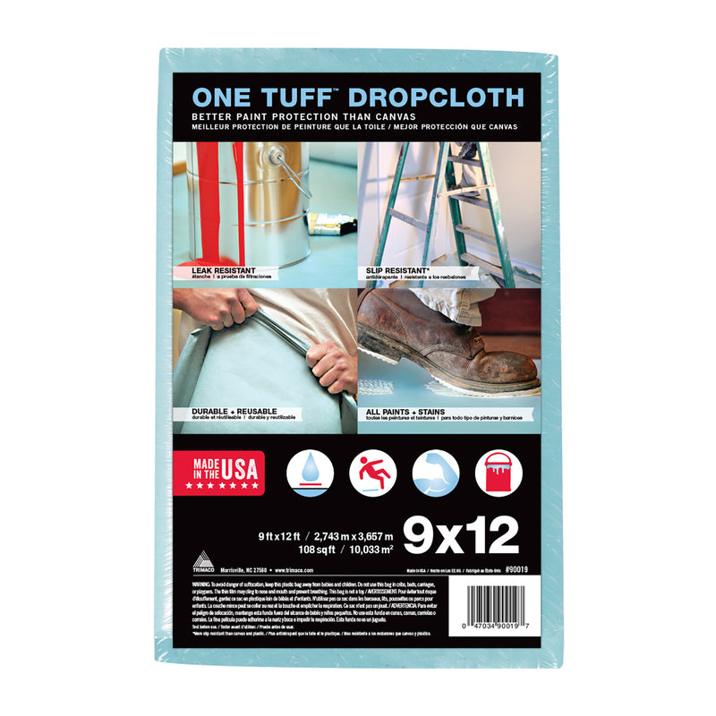ONE TUFF - Trimaco One Tuff 9 ft. W X 12 ft. L Professional Grade Canvas Drop Cloth 1 pk