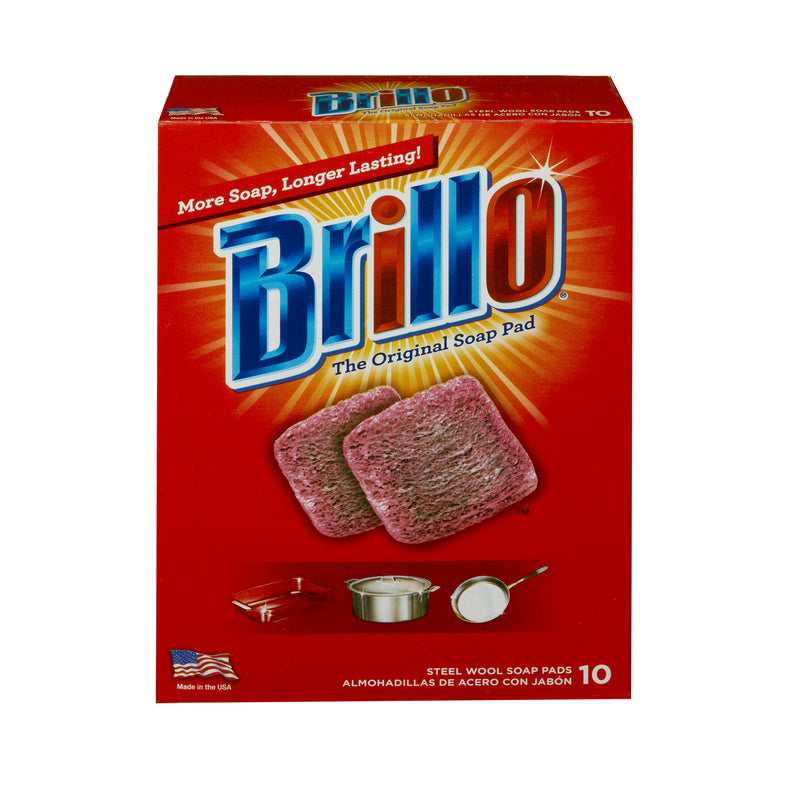 BRILLO - Brillo Heavy Duty Steel Wool Pads For Multi-Purpose 10 pc