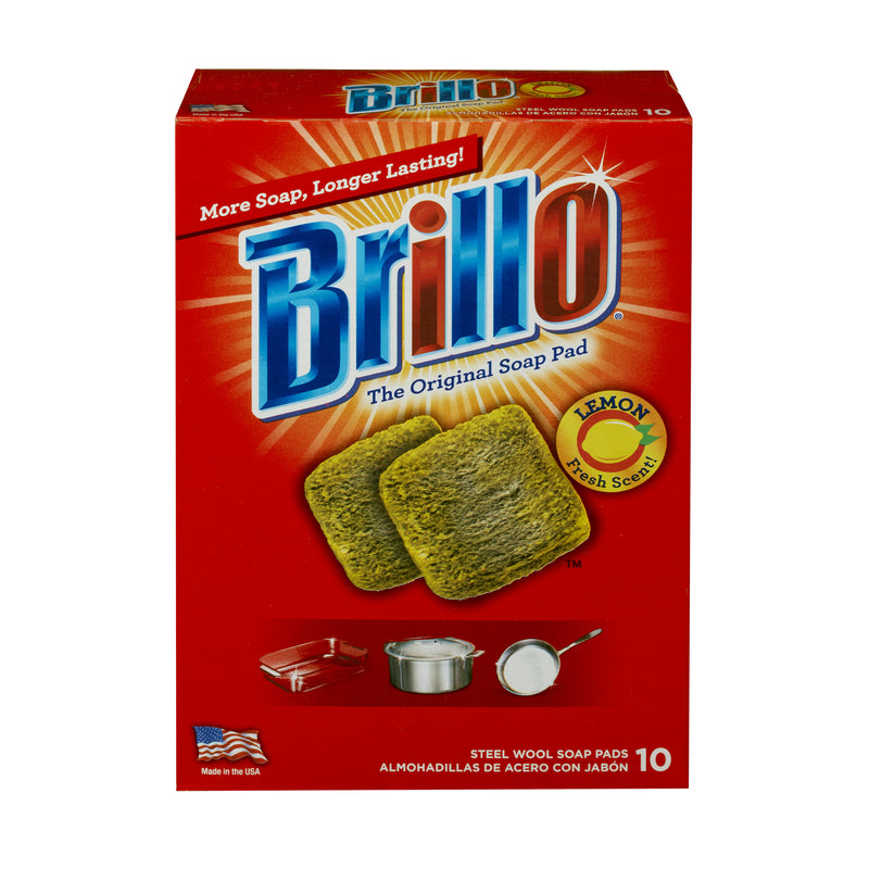 BRILLO - Brillo Heavy Duty Steel Wool Pads For Multi-Purpose 10 pk - Case of 12