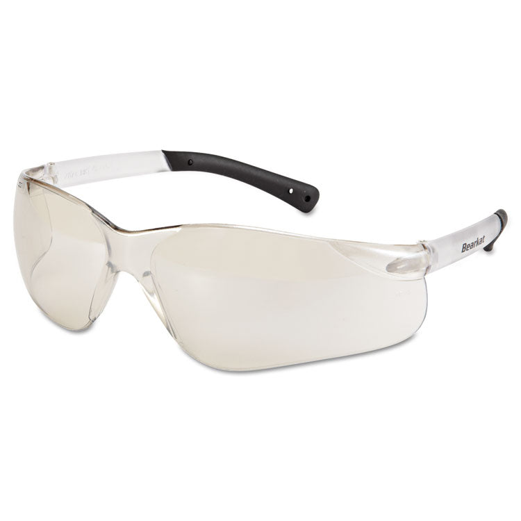 MCR Safety - BearKat Safety Glasses, Frost Frame, Clear Mirror Lens, 12/Box