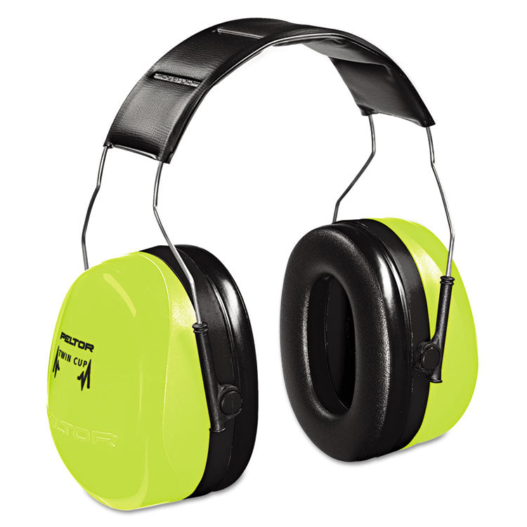 3M - Peltor Optime 105 Hi-Viz Earmuffs, 30 dB NRR, Hi-Viz Green