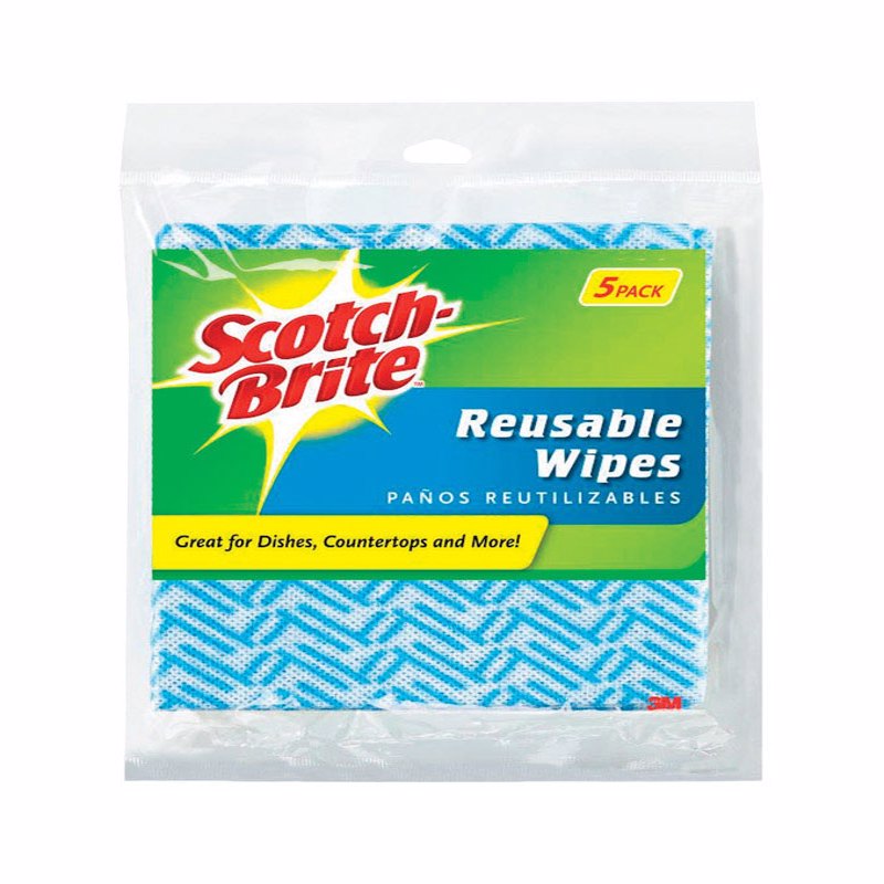 3M - Scotch-Brite Microfiber Reusable Wipes 11.5 in. W X 19.5 in. L 5 pk - Case of 12