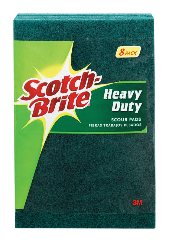 3M - Scotch-Brite Heavy Duty Scouring Pad For Pots and Pans 6 in. L 8 pk - Case of 6