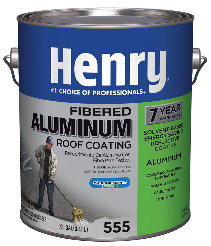 HENRY - Henry Smooth Aluminum Fibered Aluminum Aluminum Roof Coating 0.9 gal - Case of 4