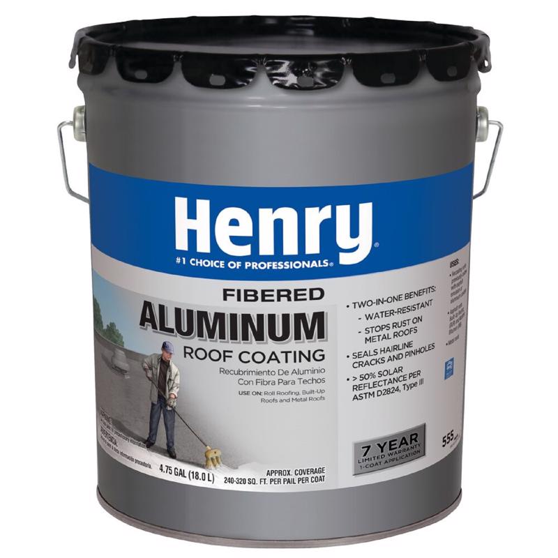 HENRY - Henry Matte Aluminum Fibered Aluminum Fibered Aluminum Roof Coating 4.75 gal