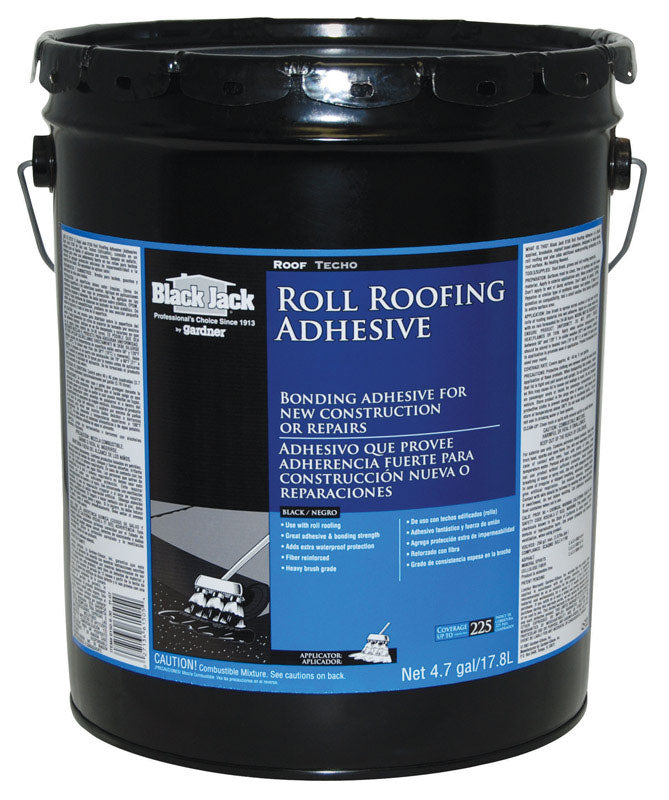 BLACK JACK - Black Jack Gloss Black Asphalt Roll Roofing Adhesive 5 gal