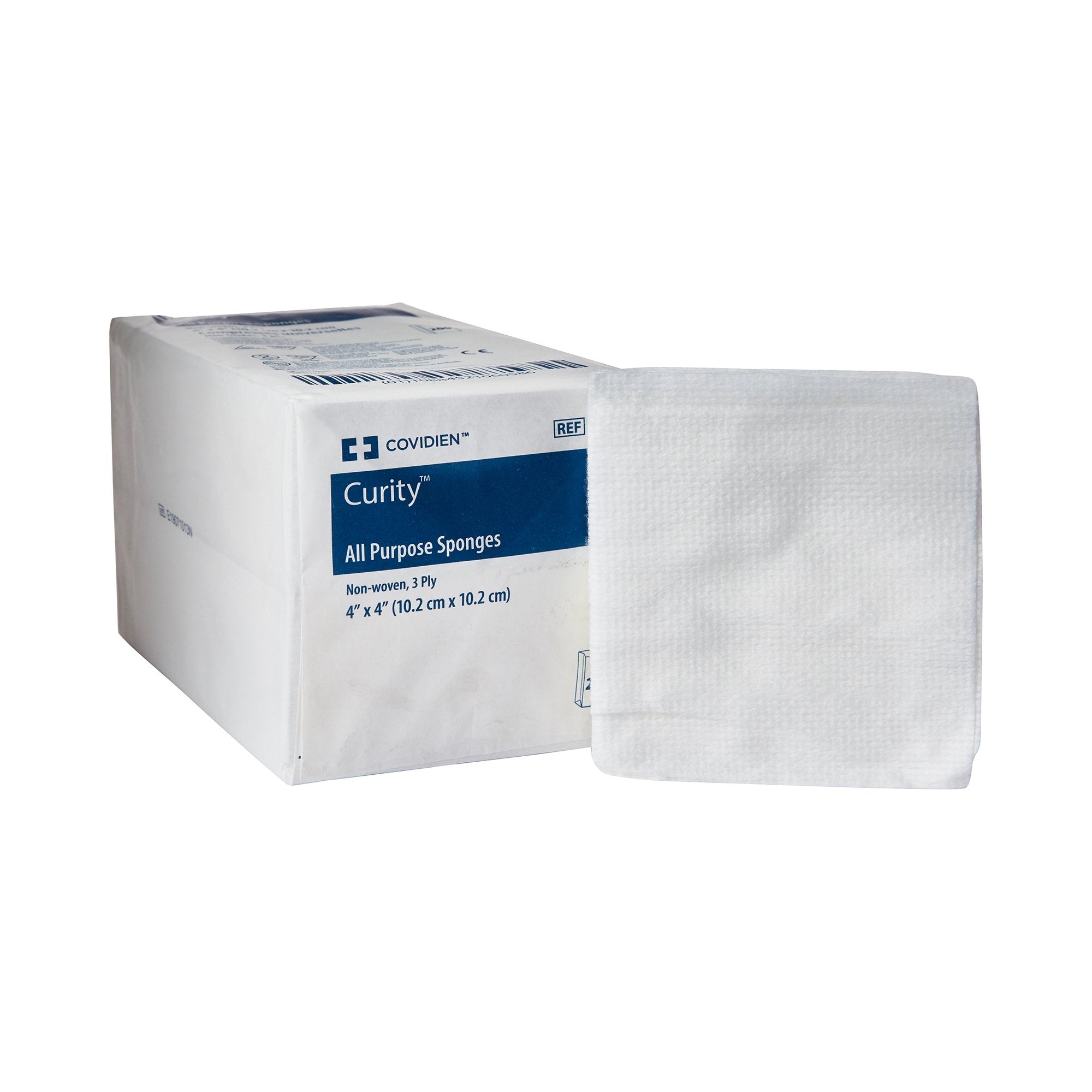 Cardinal - Nonwoven Sponge Curity™ 4 X 4 Inch 3-Ply NonSterile 200 per Pack [200/BG]