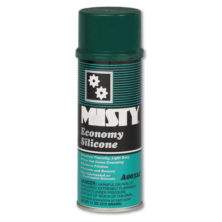 Misty - Economy Silicone Spray Lubricant, 11 oz Aerosol Can, 12/Carton