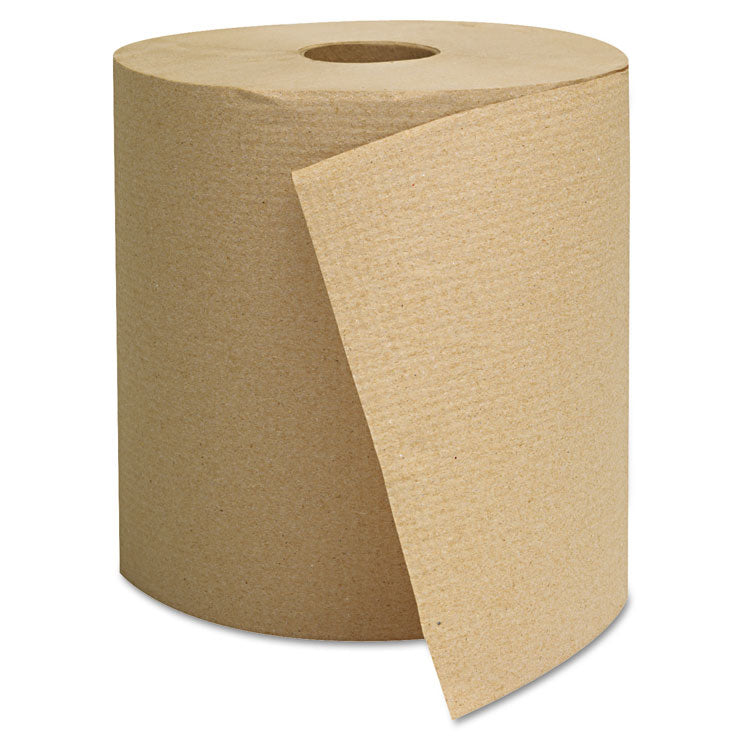 GEN - Hardwound Towels, 1-Ply, 800 ft, Brown, 6 Rolls/Carton