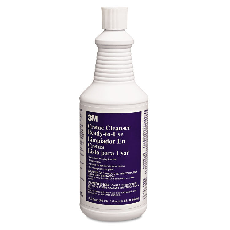 3M - Bathroom Creme Cleanser, Mint Scent, 1 qt. Bottle