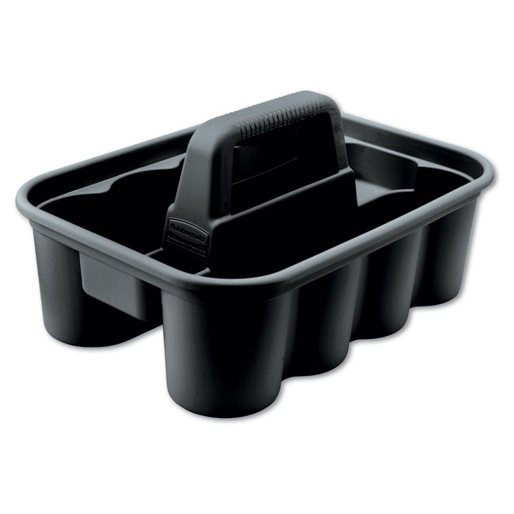 Rubbermaid Commercial - Commercial Deluxe Carry Caddy, Eight Compartments, 15 x 7.4, Black