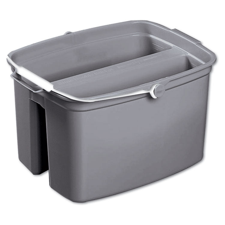 Rubbermaid Commercial - Double Utility Pail, 17 qt, Plastic, Gray