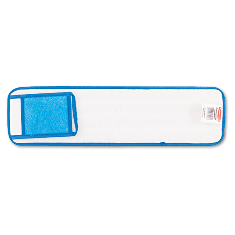 Rubbermaid Commercial - Microfiber Wet Room Pads, 24 in. Long, Split Nylon/Polyester Blend, Blue