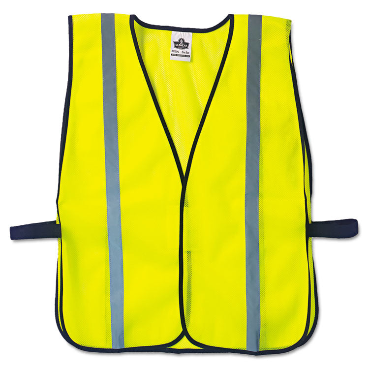 ergodyne - GloWear 8020HL Safety Vest, Polyester Mesh, Hook Closure, One Size Fit All, Lime