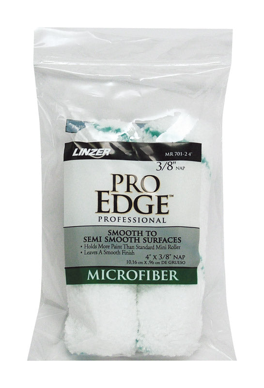 LINZER - Linzer Pro Edge Microfiber 4 in. W X 3/8 in. Mini Paint Roller Cover 2 pk