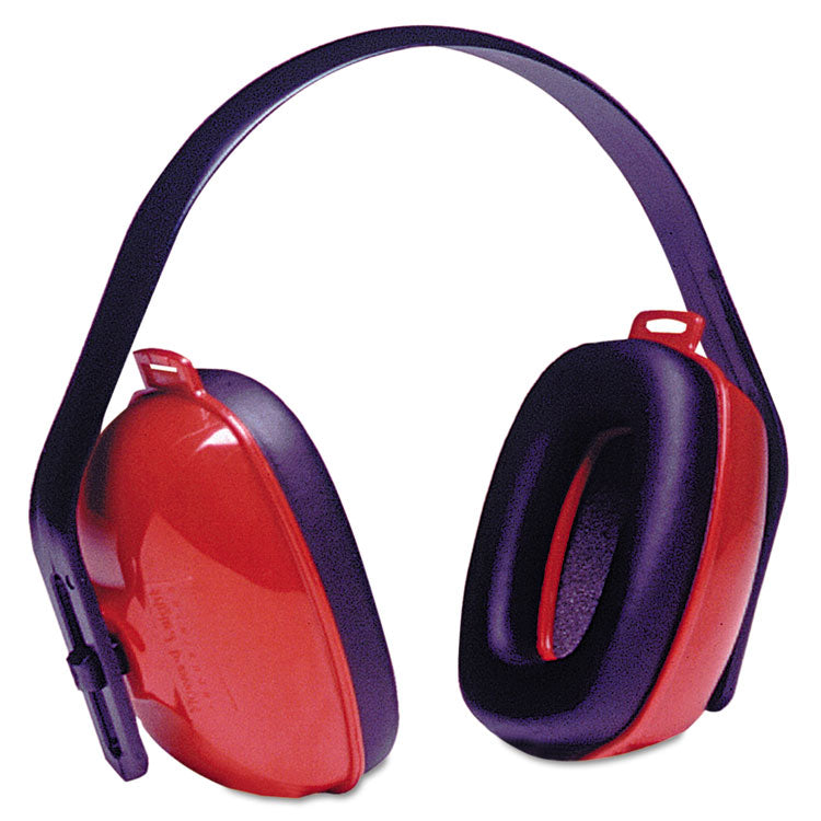 Howard Leight by Honeywell - QM24+ Three-Position Earmuffs, 25 dB NRR, Red/Black