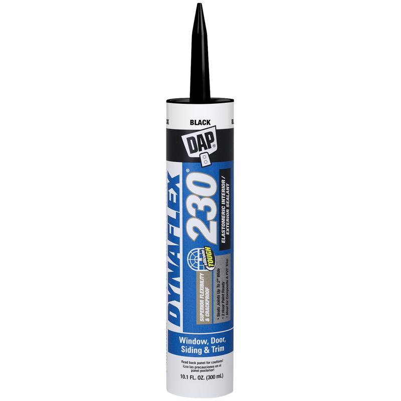 DAP - DAP DYNAFLEX 230 Black Premium Latex Door/Siding/ Window Sealant 10.1 oz - Case of 12