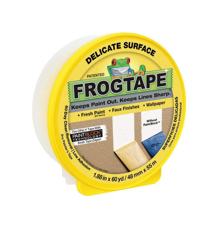 FROGTAPE - FrogTape 1.88 in. W X 60 yd L Yellow Low Strength Painter's Tape 1 pk