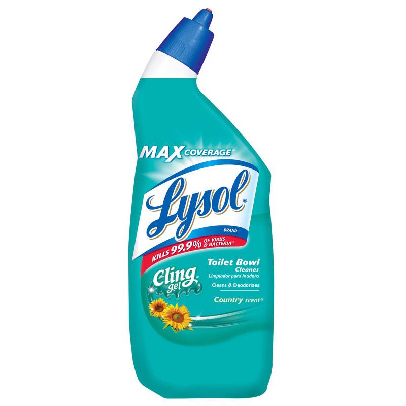 LYSOL - Lysol Cling Gel Country Scent Toilet Bowl Cleaner 24 oz Gel - Case of 9