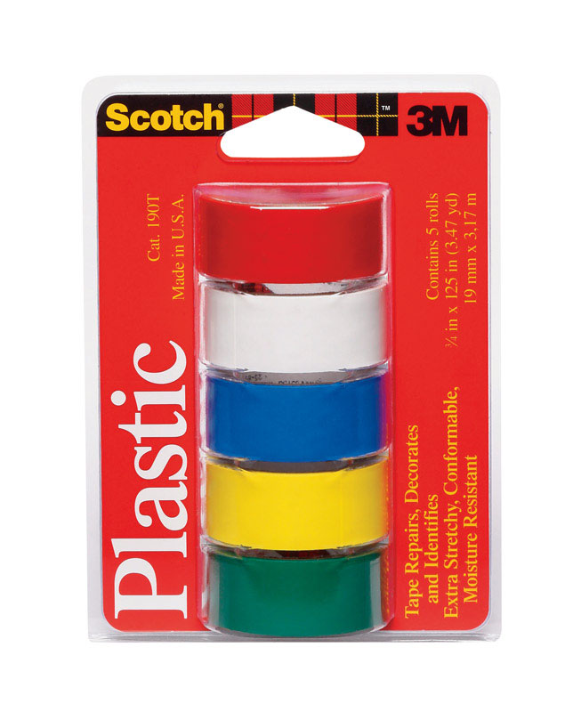 SCOTCH - Scotch Assorted 125 in. L X 3/4 in. W Plastic Tape