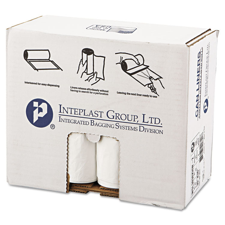 Inteplast Group - Low-Density Commercial Can Liners, 30 gal, 0.7 mil, 30" x 36", White, 200/Carton