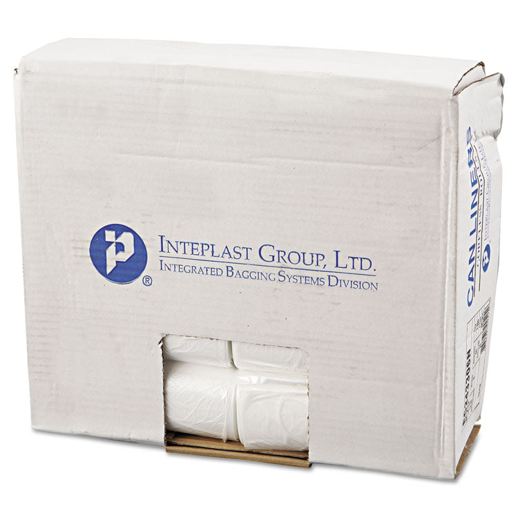 Inteplast Group - High-Density Commercial Can Liners, 16 gal, 6 microns, 24" x 33", Natural, 50 Bags/Roll, 20 Rolls/Carton (9307067)